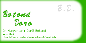 botond doro business card
